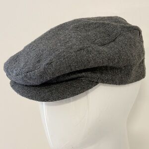 Vintage Country Gentleman Gray Newsboy Cap Twill Wool Blend Traveler Flat Hat